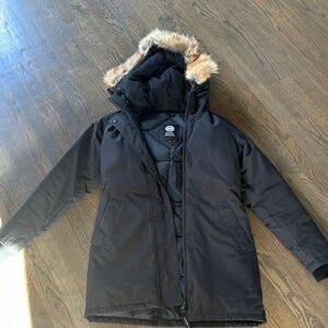 Canada Goose Black Parka with Fur Hood